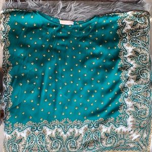 Like New Michael Kors Paisley Print Flutter Top